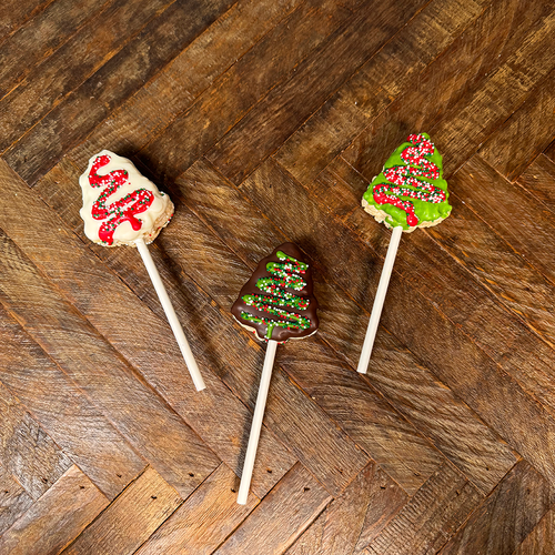 Christmas tree rice crispy pops