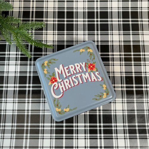Six ounce holiday Merry Christmas gift tin