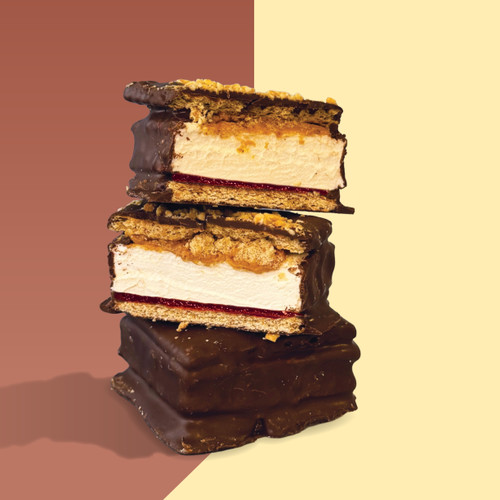 Peanut Buter & Jelly Dipped Grahams