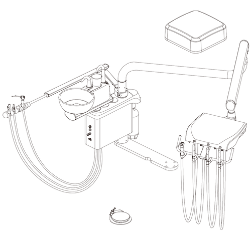 ADS Classic 101 Delivery System with Cuspidor, A0711011