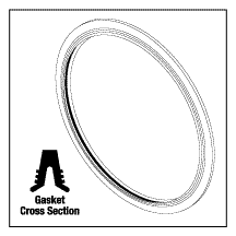 RPI Midmark M9 Sterilizer Door Gasket (Only) (OEM #053-0366-00), MIG027
