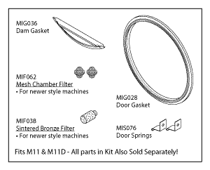 RPI Midmark M11 Sterilizer PM Kit (OEM #002-0504-00), MIK080