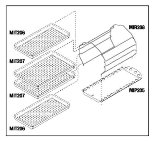 RPI Midmark M9 Sterilizer Rack and Tray Kit (OEM #030-0710-01/ 050-3691-00/ 002-0253-00/ 002-0374-00/ 050-1773-00), MIK204