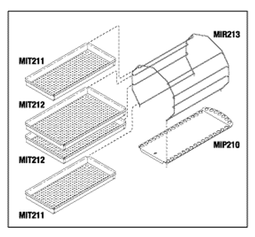 RPI Midmark M11 Sterilizer Rack and Tray Kit (OEM#050-3920-00/ 050-2644-00/ 050-4260-00/ 050-4259-00/ 050-2643-00/ 050-3919-00), MIK209 