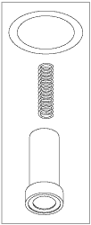 RPI Pelton & Crane Sterilizer Fill/Vent plunger Kit (OEM #5151787/ 9442922-V), PCK202