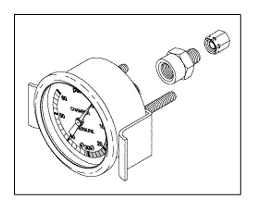 RPI Pelton & Crane Sterilizer Pressure Gauge (OEM #3336356), PCG040