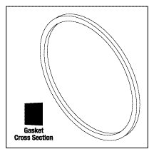 RPI Tuttnauer EZ10 & 2540 Sterilizer Door Gasket (OEM #02610023), TUG003