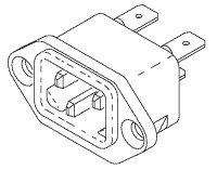 RPI Tuttnauer Sterilizer AC Inlet Receptacle (OEM #0281993), RPR583