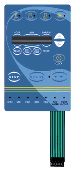 RPI Tuttanuer Sterilizer Keypad (Blue) (OEM #03700027-1), TUK150