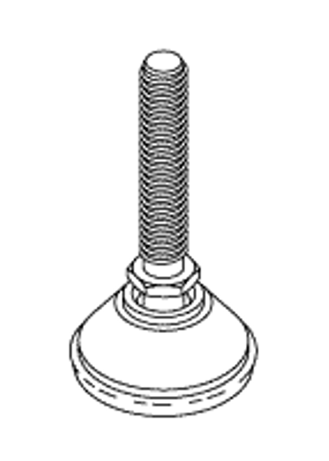 RPI Tuttnauer Sterilizer Leveling Foot (pkg of 2) (OEM #04010001 & 04010002), TUF058