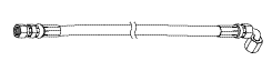 RPI A-dec Dental Chair Hose Assy (Lift Cylinder) (OEM #61.0218.01), ADH218