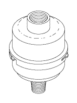 RPI Tech West Compressor Air Filter Assembly, 1 HP (OEM # TAF-100), CMA068