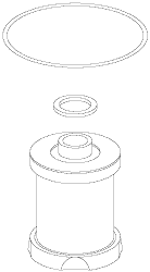 RPI DentalEz, Midmark Compressor Coalescing Filter Element (OEM #ACA86050, 648-00209, 77005005, 77005009), CMK005