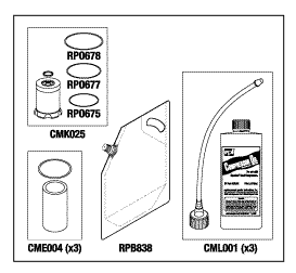 RPI Apollo/Midmark Lubricated Compressor PM Kits (OEM #ACA85402), CMK160