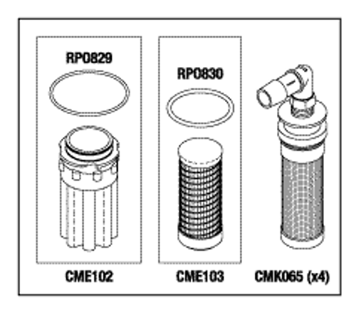 RPI Air Techniques Oil-Less Compressor PM Kit (OEM #87353), CMK143