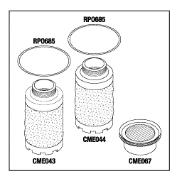 RPI DentalEz/Custom Air/Jun-Air/RamVac Oil-less Compressor PM Kit (OEM #004015), CMK092