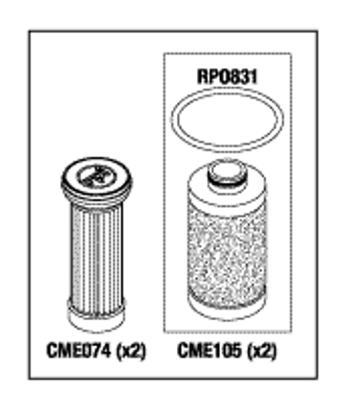RPI DentalEz/Custom Air/Jun-Air/RamVac Oil-less Compressor PM Kit (OEM #65468181), CMK148