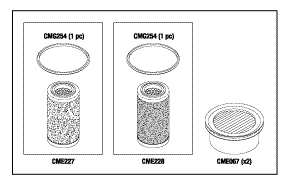 RPI DentalEz/Custom Air/Jun-Air/RamVac Oil-less Compressor PM Kit (OEM #005147SP), CMK223