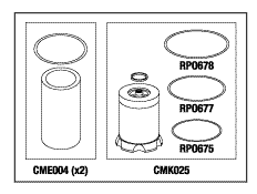 RPI Midmark Oil-Less Compressor PM Kit (OEM #77001636), CMK155