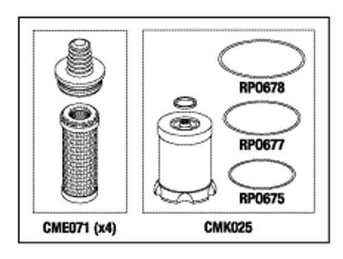 RPI Midmark Oil-Less Compressor PM Kit (OEM #77001610), CMK156