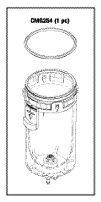 RPI DentalEz/Custom Air/RamVac Compressor particulate Filter Assembly Bowl (Manual Drain), CMB233