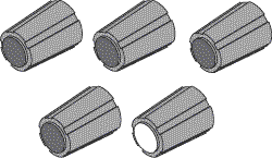 RPI A-dec Delivery System Handpiece Control Block Black Knob Set, ADK171