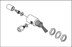 RPI A-dec Delivery System Control Head Cup Fill Toggle Valve (Black) (OEM #33-0008-00), ADV179