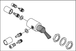 RPI A-dec Delivery System Control Head 2 WAy Momentary Toggle Valve (Black) (OEM #33-0034-01), ADV181