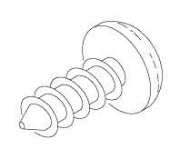 RPI A-dec Delivery System Phillips Pan Head Screw #4 (OEM #003.031.00), RPH743