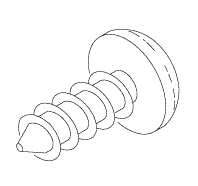 RPI A-dec Delivery System Phillips Pan Head Screw #6 (OEM #003.0221.00), RPH742