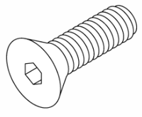 RPI Pelton & Crane Dental Light Flat Head Hex Socket Cap 3/4" Screw (OEM #33 24 170 & 090713), RPH212