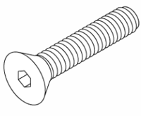 RPI Pelton & Crane Dental Light Flat Head Hex Socket Cap 1/2" Screw (OEM #3323115 & 090191), RPH214