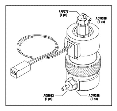 RPI Dentsply G120 Ultrasonic Cleaner Solenoid Valve (Pinch) (OEM #629194002), DSV011