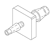 RPI Dentsply G118 Ultrasonic Cleaner Adaptor Fitting (1/16" Barb x 1/8" Barb) (OEM #621068001), RPF944