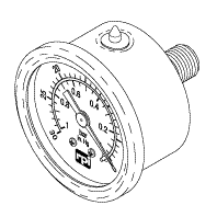 RPI Dental Vacuum Unit Gauge (1-1/2") (OEM #55616, 62947800), GOG046