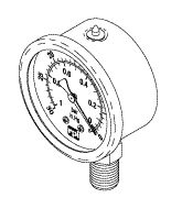 RPI Dental Vacuum Unit Gauge (2") (OEM #014-0550-00, 64568188, VPG-100), VPG047