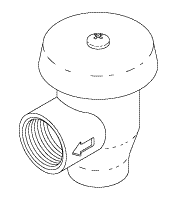 RPI Air Techniques, DentalEz Dental Vacuum Unit Apollo Brand Anti-Syphon Valve (3/8") (OEM #55525, 64622011), VPV007