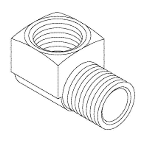 RPI Dental Vacuum Unit Elbow (1/8" FPT x 1/8" MPT), RPF889