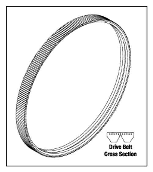 RPI DentalEz/Custom Air/RamVac Dental Vacuum Unit Drive Belt (25.59") (OEM #00273SP), VPB098