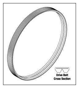 RPI DentalEz/Custom Air/RamVac Dental Vacuum Unit Drive Belt (23.62") (OEM #002027SP), VPB101