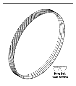 RPI DentalEz/Custom Air/RamVac Dental Vacuum Unit Drive Belt (21.46") (OEM #002034SP), VPB102