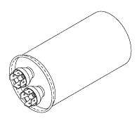 RPI Midmark Dental Vacuum Unit Capacitor (60μf, 370VAC) (OEM #10560900), VPC156