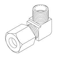 RPI Midmark Dental Sterilizer Elbow Fitting (3/8 x 1/4) (OEM #014-0184-01), RPF861