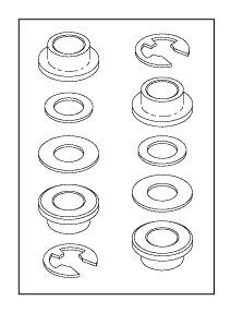 RPI Pelton & Crane Dental Sterilizer Bushing Kit (Door Hinge) (OEM #004001, 004395, 004502, 006703), PCK242