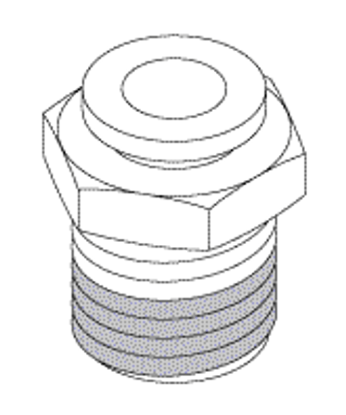 RPI Air Techniques Dental Compressor Male Connector (1/4" Push-In x 1/4" MPT), RXF031