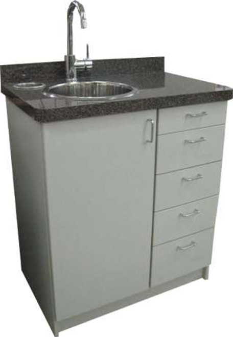Heritage Essential Cabinet with Stainless Steel Sink & Faucet, HE-6
