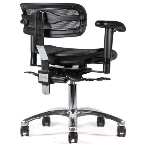 Crown virtù® C120OM Mesh Office Stool with Arms - Midnight