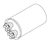 RPI Matrx/Midmark, Tech West Dental Vacuum Unit Capacitor (25μf, 370VAC) (OEM #77001158, SMC-2), VPC153