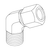 RPI Midmark Dental Sterilizer Elbow Fitting (45˚ Male) (OEM #014-0201-00), RPF859