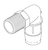 RPI Midmark Dental Sterilizer Elbow Barb Fitting (OEm #014-025-00), RPF684
